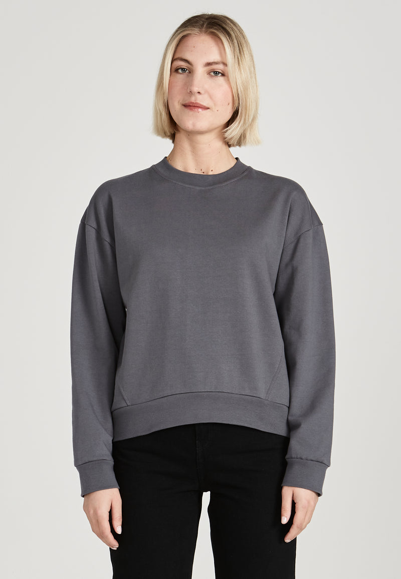 Givn Berlin Sweatshirt AURELIE aus Bio-Baumwolle Sweater Shadow Grey
