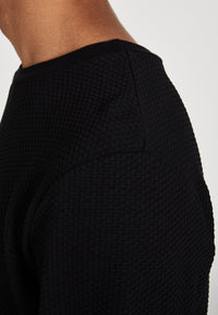 Givn Berlin Sweatshirt CANTON aus Bio-Baumwolle Sweater Black (Waffle)