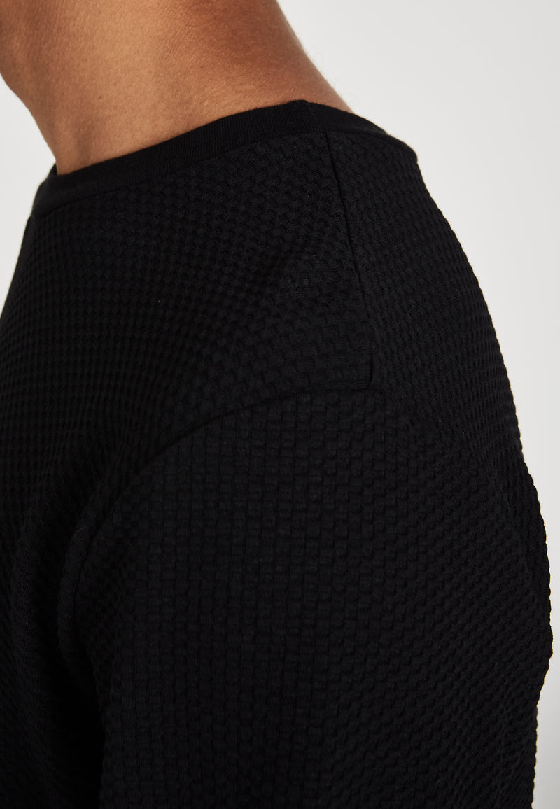 Givn Berlin Sweatshirt CANTON aus Bio-Baumwolle Sweater Black (Waffle)