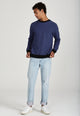 Givn Berlin Sweatshirt CANTON aus Bio-Baumwolle Sweater Navy Blue (Waffle)