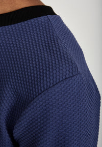 Givn Berlin Sweatshirt CANTON aus Bio-Baumwolle Sweater Navy Blue (Waffle)