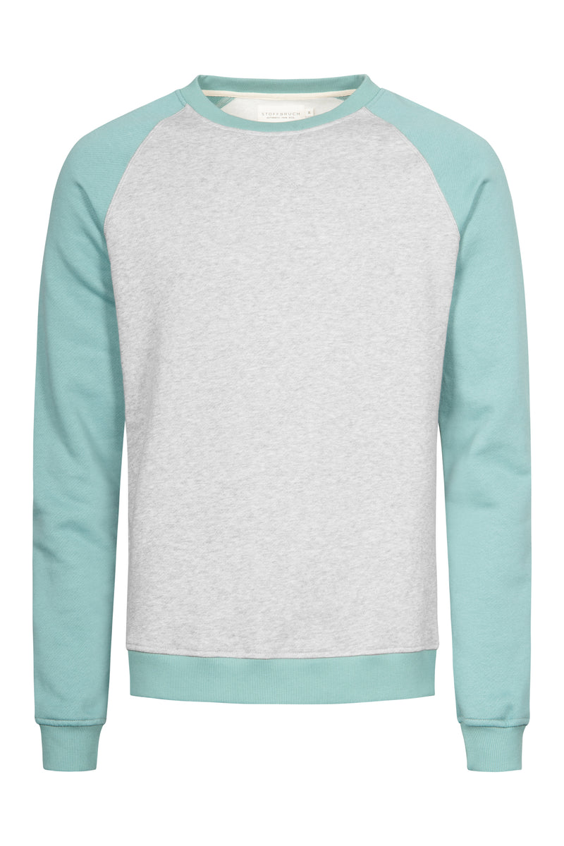 Givn Berlin Sweatshirt HUGO aus Bio-Baumwolle Sweater Mercury Grey / Mint
