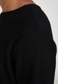 Givn Berlin Sweatshirt IAN aus Bio-Baumwolle Sweater Black (Waffle)