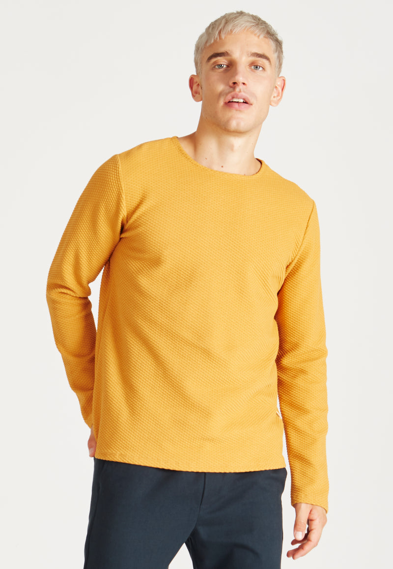 Givn Berlin Sweatshirt IAN aus Bio-Baumwolle Sweater Pecan (Waffle)