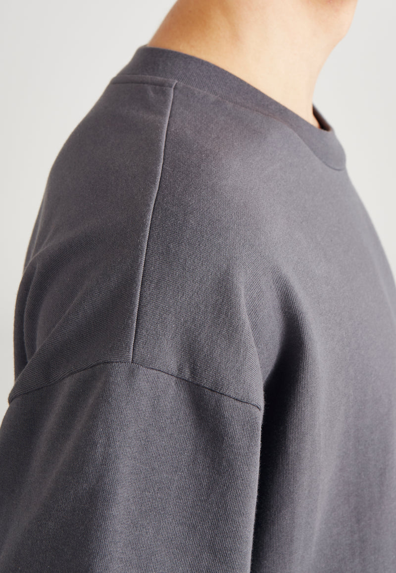 Sweatshirt KILIAN organic cotton - Shadow Grey