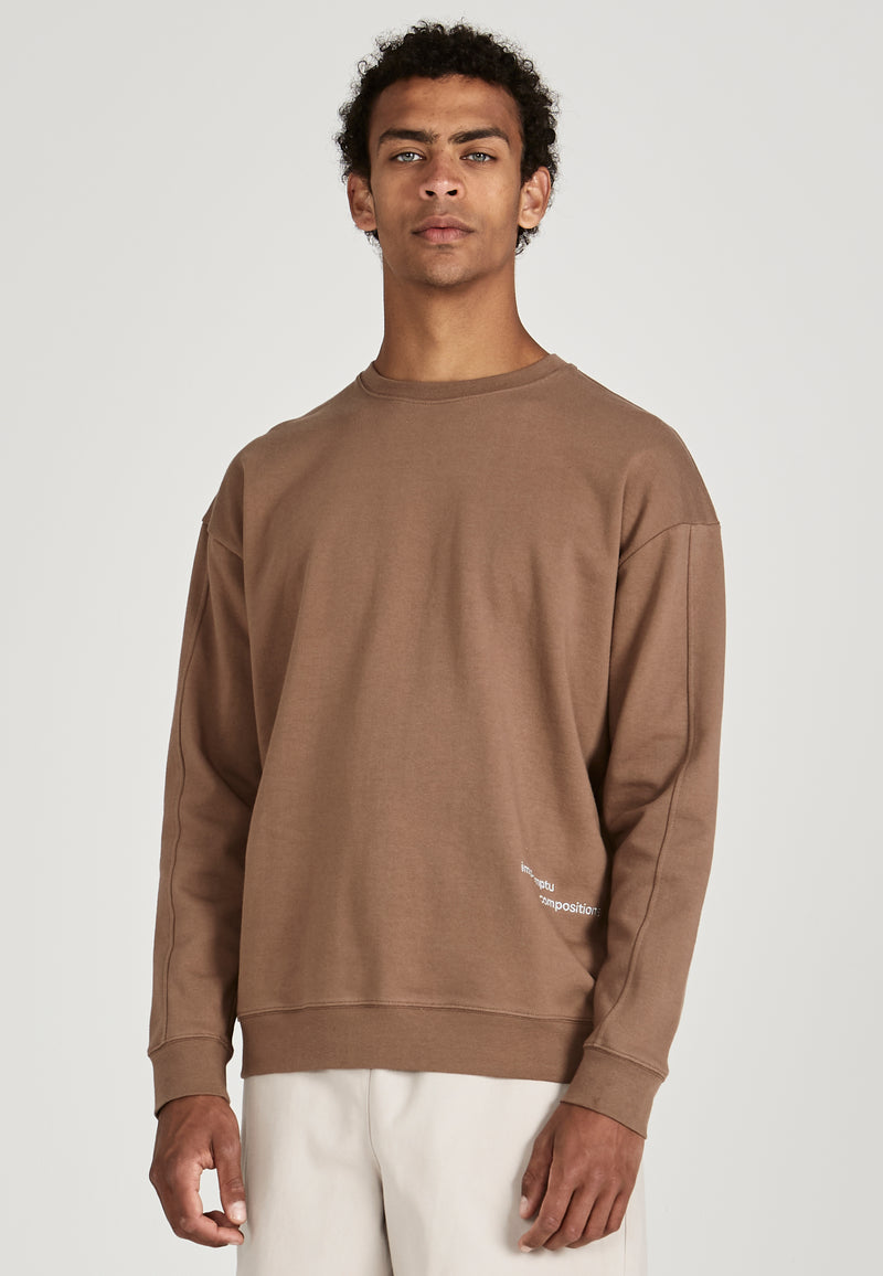 Givn Berlin Sweatshirt LOUIS aus Bio-Baumwolle Sweater Muddy Brown