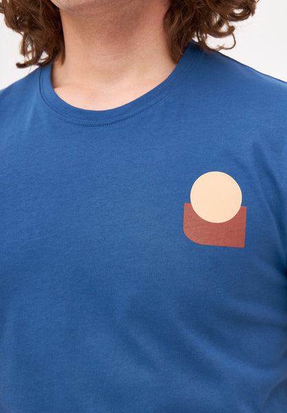 Organic Cotton COLBY (Forms) T-Shirt - Ocean Blue | Herren | Givn