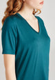 T-Shirt JANE aus TENCEL™ Lyocell - Teal Blue (Tencel)