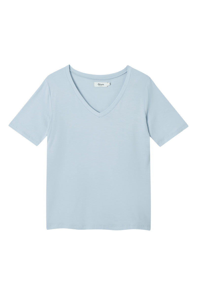 Givn Berlin T-Shirt JANE aus TENCEL™ Lyocell T-Shirt Misty Blue (Tencel)