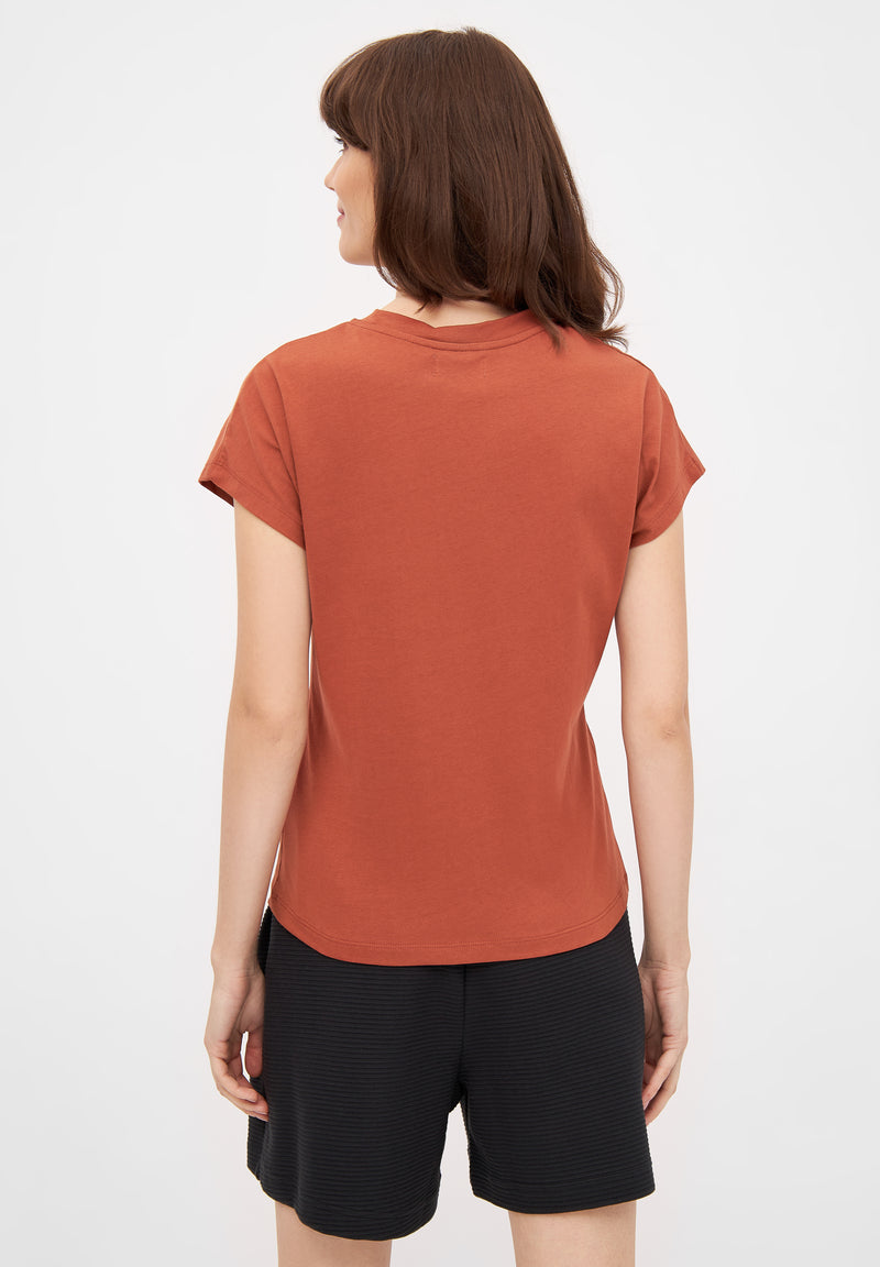 Givn Berlin T-Shirt LAILA (Coral) aus Bio-Baumwolle T-Shirt Terracotta