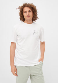 Givn Berlin T-Shirt LASSE (Bicycle) aus Bio-Baumwolle T-Shirt White