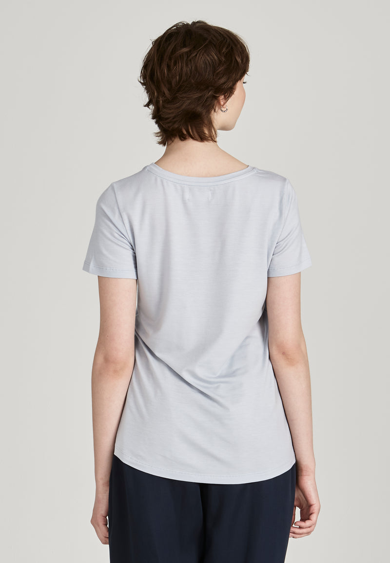 Givn Berlin T-Shirt LENA aus TENCEL™ Lyocell T-Shirt Misty Blue (Tencel)