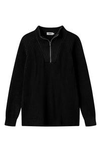 Givn Berlin Troyer-Strickpullover TEKLA aus Bio-Baumwolle Sweater Black