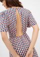 Givn Berlin Volantkleid MARISSA aus LENZING™ ECOVERO™ Dress Terracotta / Blue (Geometric)