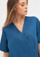 Givn Berlin Wickelbluse MISHA aus TENCEL™ REFIBRA™ Lyocell Blouse Ocean Blue (Refibra)