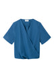 Givn Berlin Wickelbluse MISHA aus TENCEL™ REFIBRA™ Lyocell Blouse Ocean Blue (Refibra)