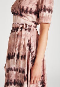 Givn Berlin Wickelkleid VANESSA aus LENZING™ ECOVERO™ Dress Muddy Pink (Tie Dye)