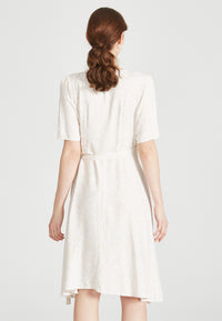 Givn Berlin Wickelkleid VANESSA aus LENZING™ ECOVERO™ Dress Clay / White (Flowers)