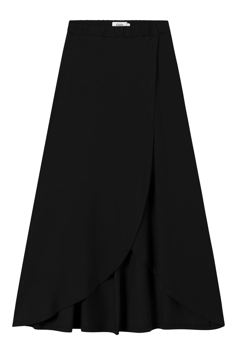 Givn Berlin Wickelrock ANTONIA aus TENCEL™ Lyocell Skirt Black (Tencel)