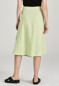 Givn Berlin Wickelrock MADITA aus Leinen Skirt Matcha Green (Linen)