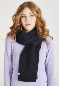 Wollschal NICO aus Bio-Wolle - Dark Grey (Wool)