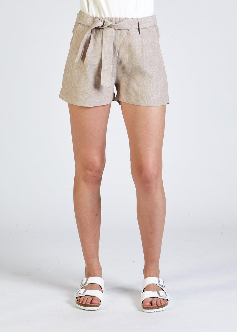 Linen shorts JESSICA in linen - Camel (Linen)