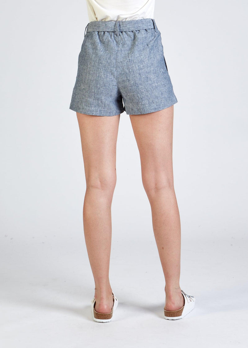 Leinenshorts JESSICA aus Leinen - Light Blue (Linen)