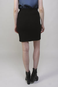 NANE cotton pencil skirt - Black